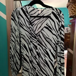 Leith Black and White Zebra Print Dress “long sleeve”